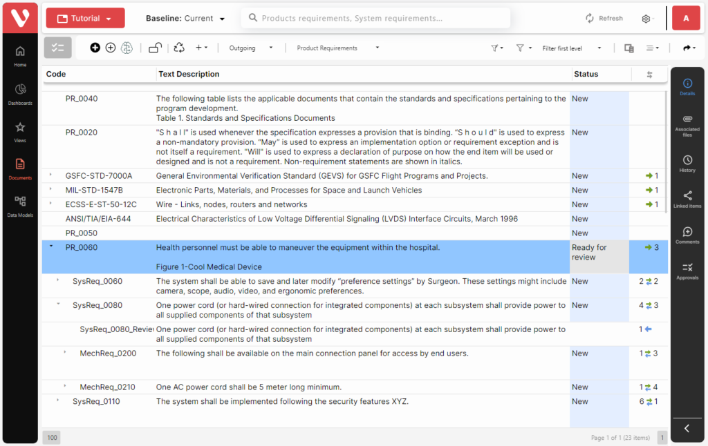 Requirements Tracking