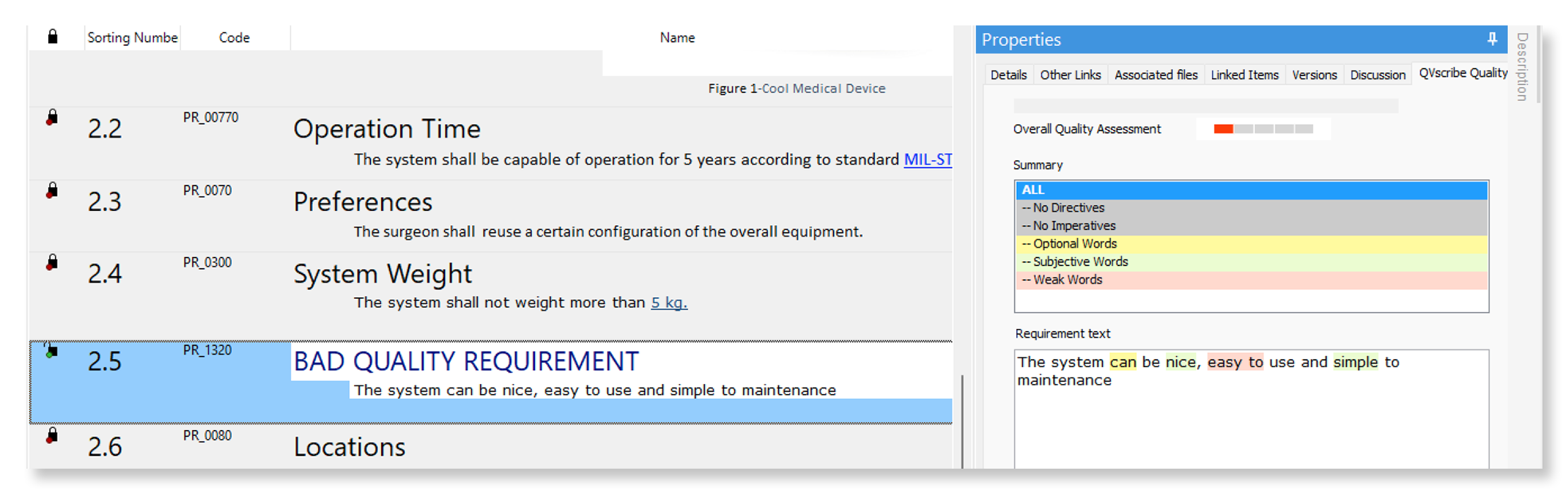 Visure Quality Analyzer Plugin for Quality Management