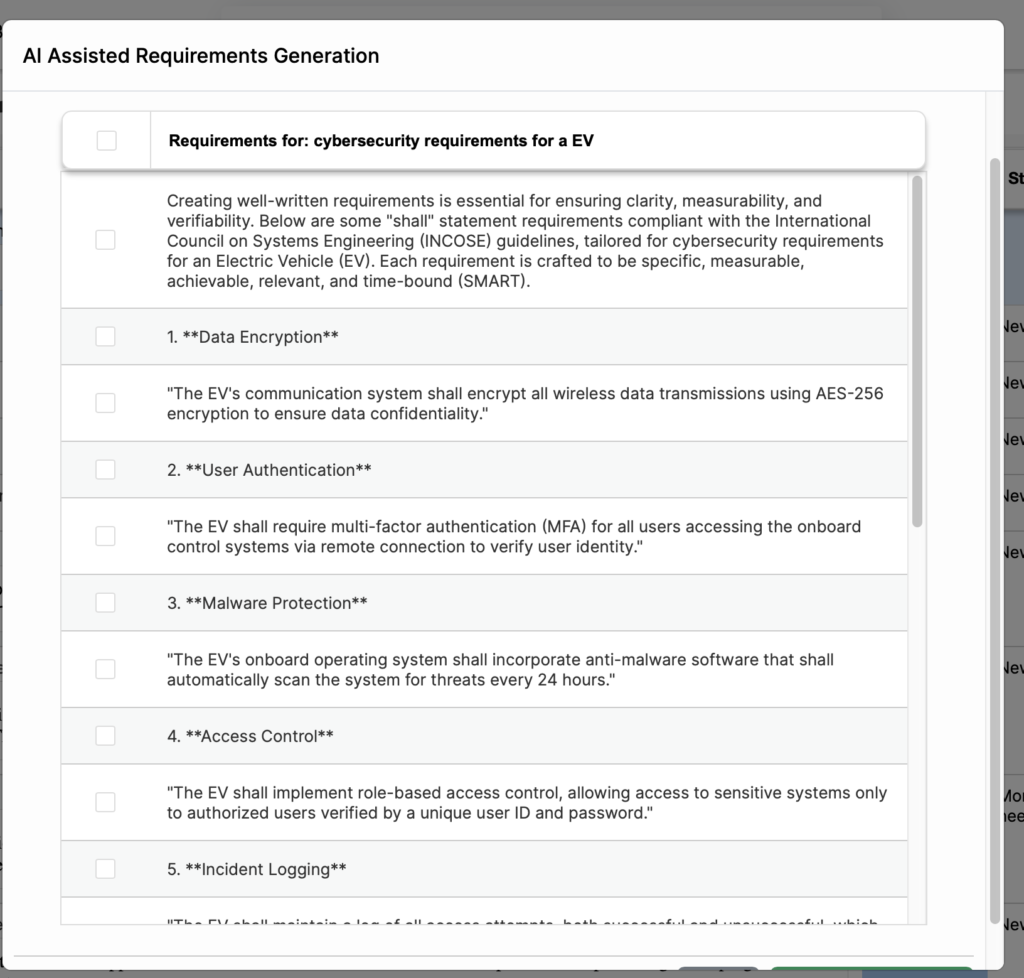 Visure AI in Automotive Requirements Generation